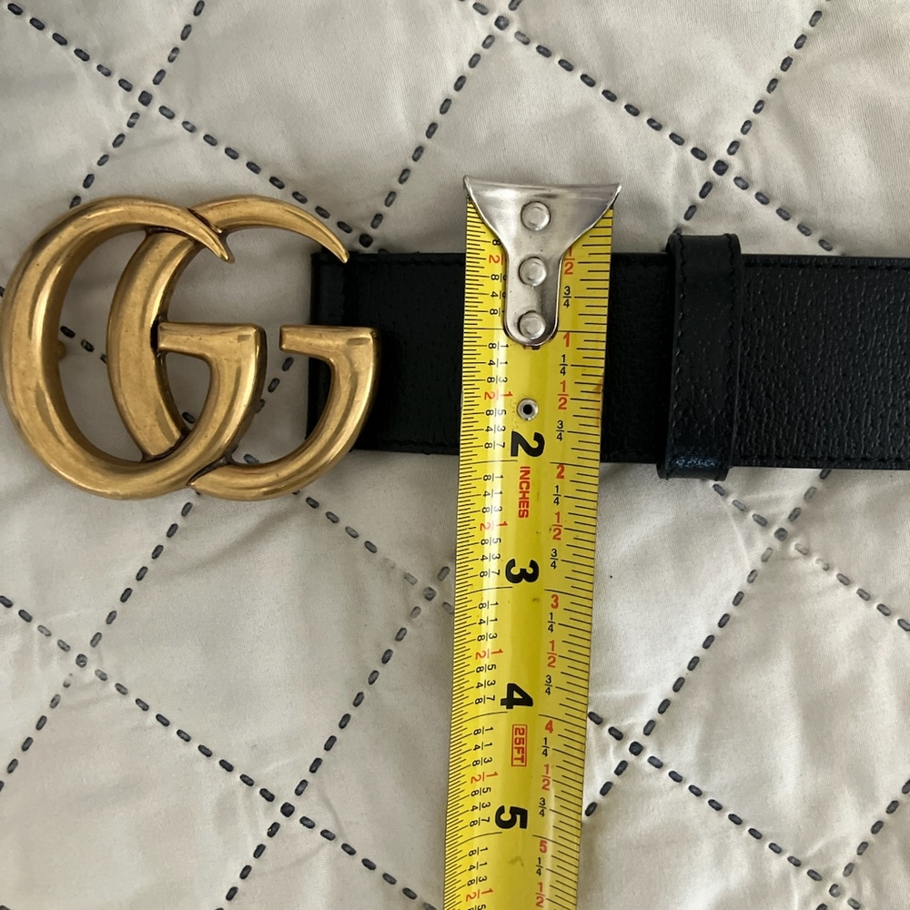 Gucci Black Belt with Gold Buckle